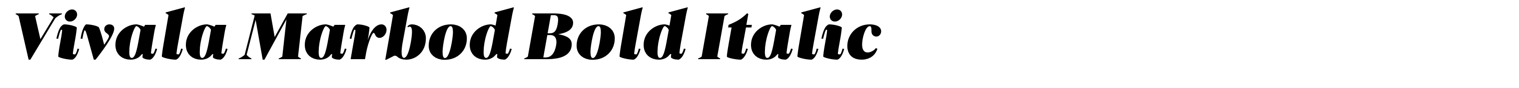 Vivala Marbod Bold Italic